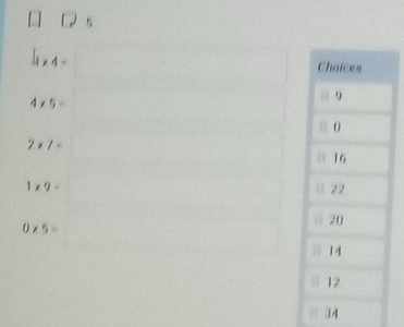 □ D
4* 4=
4* 5=
2* 1-
1* 9-
0* 5=
= 34