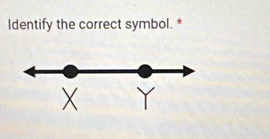 Identify the correct symbol. *