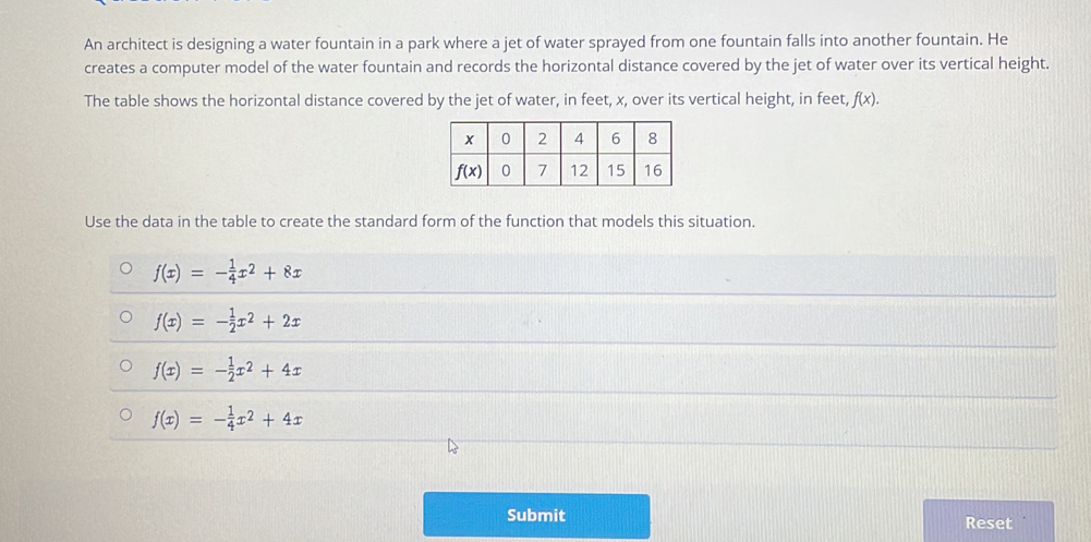 Solved: An architect is designing a water fountain in a park where a ...