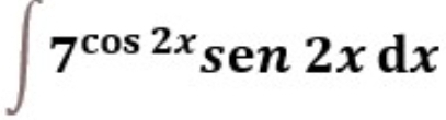 ∈t 7^(cos 2x)sen2xdx