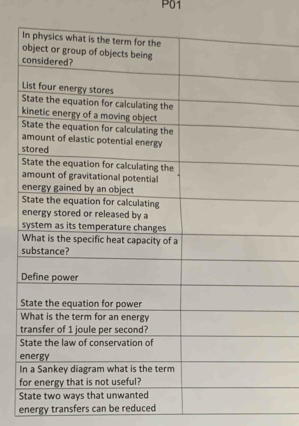 P01
I
f
S 
energy transfers can be reduced