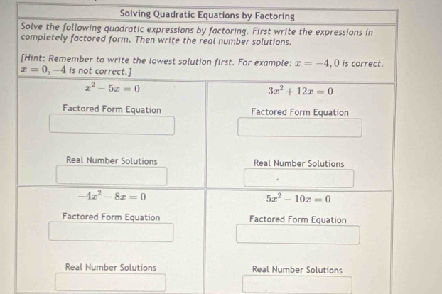 Solving Quadratic