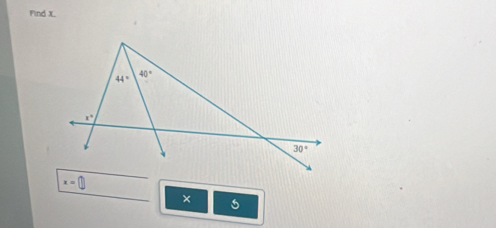 Find X.
x=
×