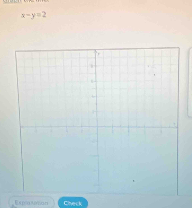 x-y=2
Explanation Check