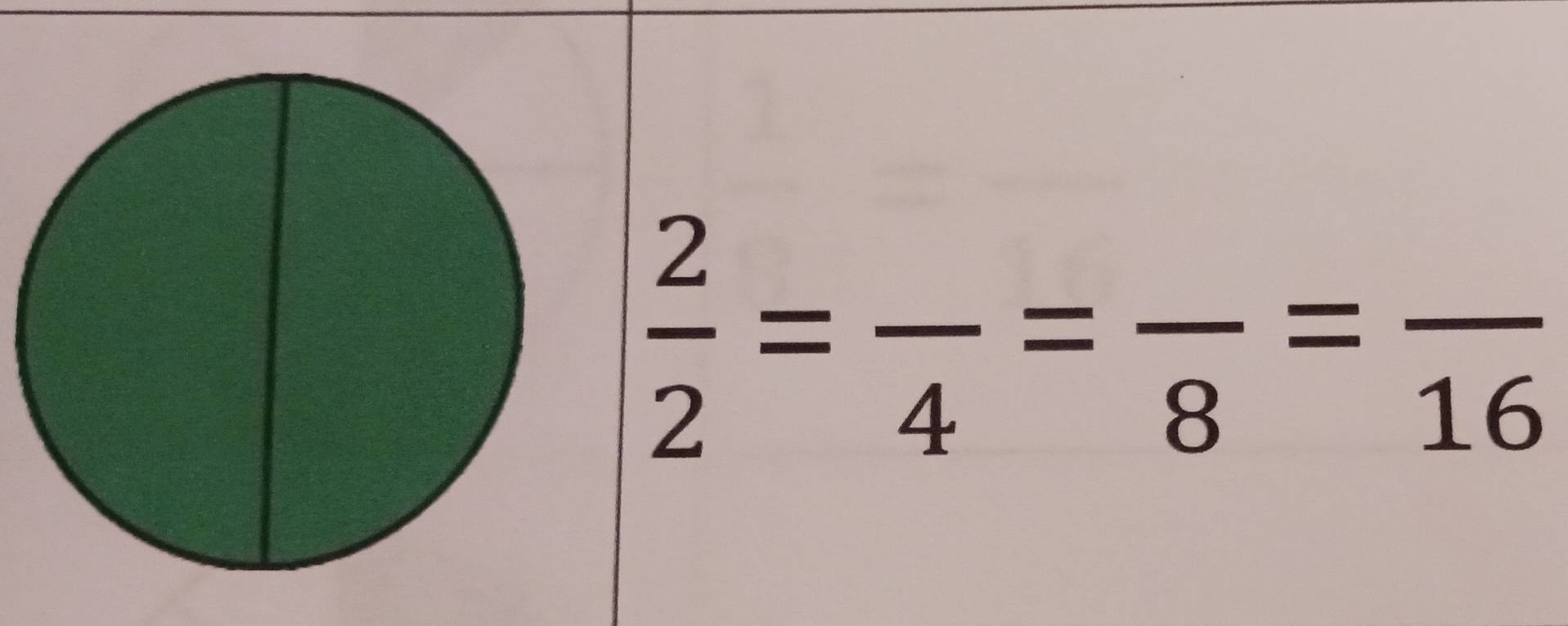  2/2 =frac 4=frac 8=frac 16