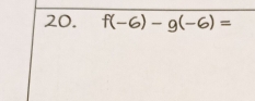 f(-6)-g(-6)=