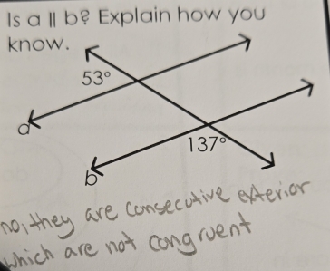 Is aparallel b ? Explain how you