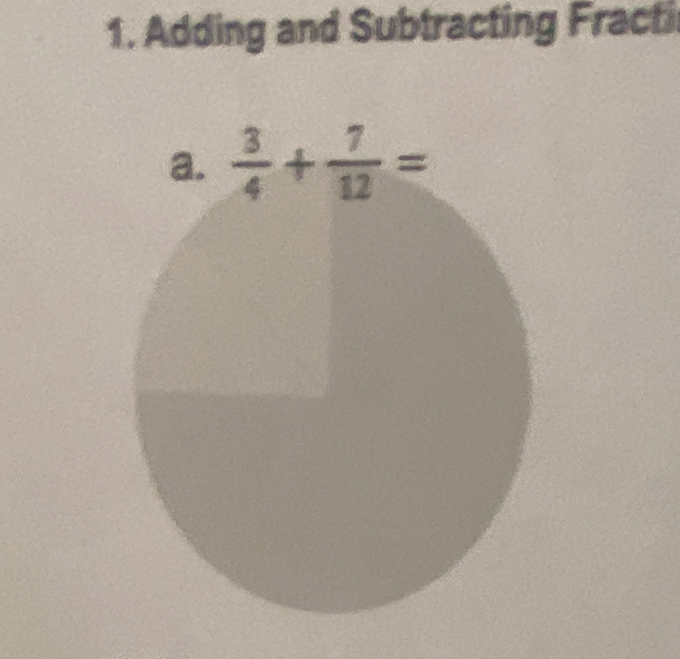 Adding and Subtracting Fracti