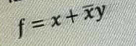 f=x+overline xy