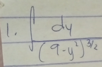 ∈t frac dy(9-y^2)^3/2