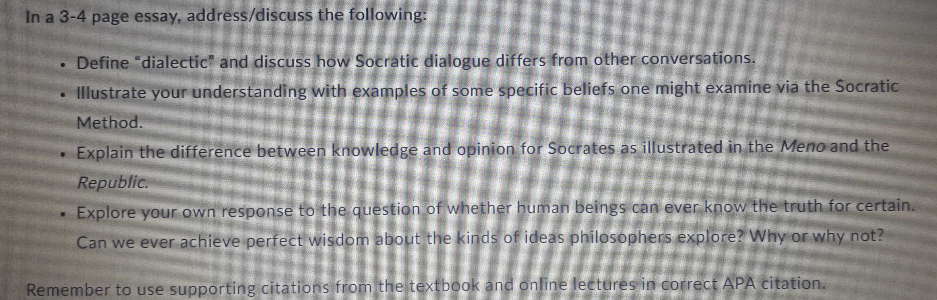 Solved: In a 3-4 page essay, address/discuss the following: Define ...