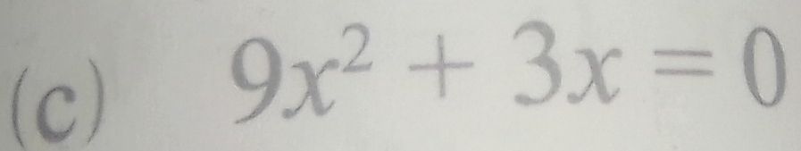 9x^2+3x=0