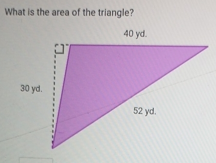 What is the area of the triangle?