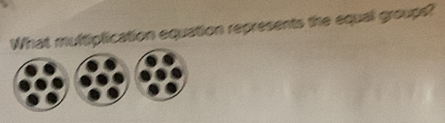 What muftiplication equation represents the equal groups?