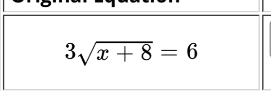 3sqrt(x+8)=6