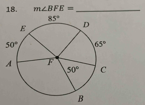 m∠ BFE= _