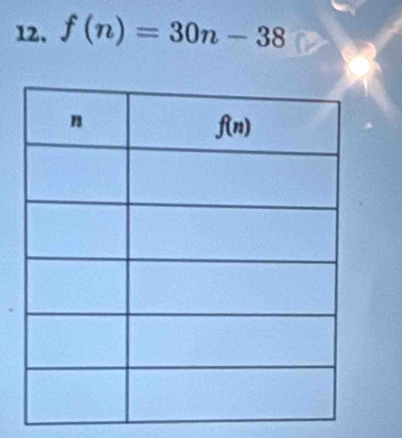 f(n)=30n-38