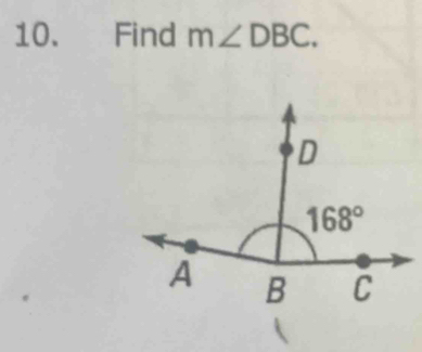 Find m∠ DBC.