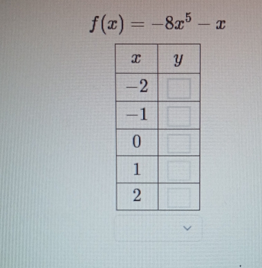 f(x)=-8x^5-x