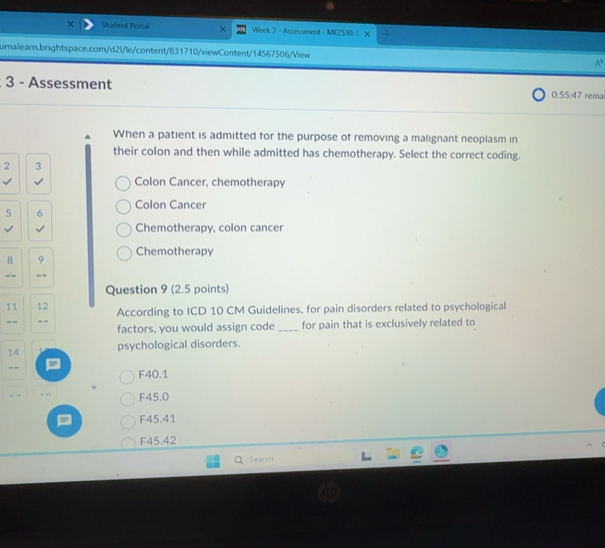 Solved: Stident Portal Week 3 - Assessment - ME2530: ( × + , . umalearn ...