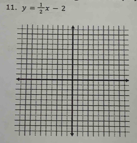 y= 1/2 x-2