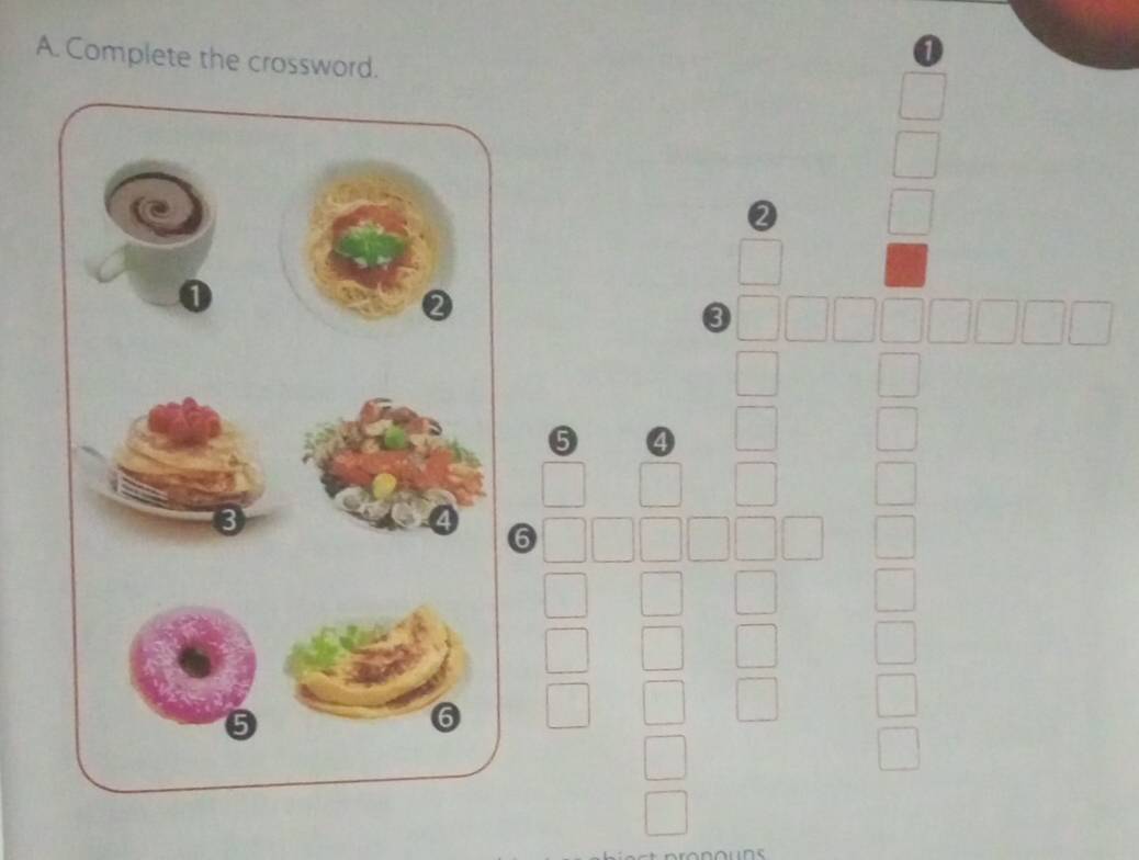 Complete the crossword. 
1 
a 
6 
□