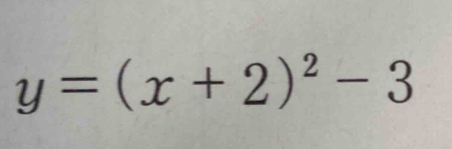 y=(x+2)^2-3