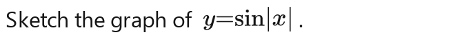 Sketch the graph of y=sin |x|x|