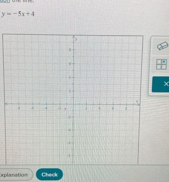 apn the me.
y=-5x+4
Explanation Check