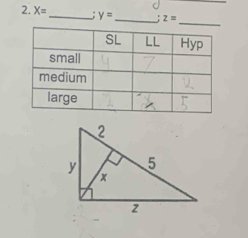 X= _  y= _ ; z=