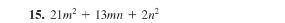 21m^2+13mn+2n^2