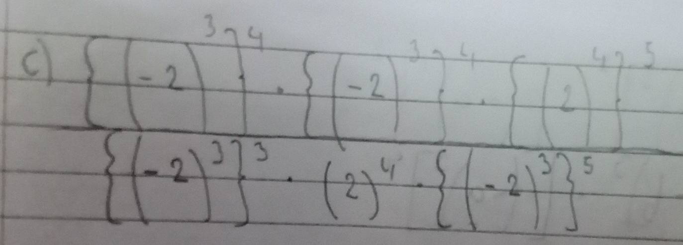 frac [(-2)^3]^4- (-2)^1 (2)^22[(-2)^3]^3-(2)^6-[(-2)^3]^5