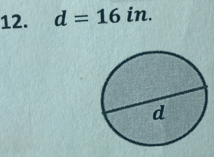 d=16in.