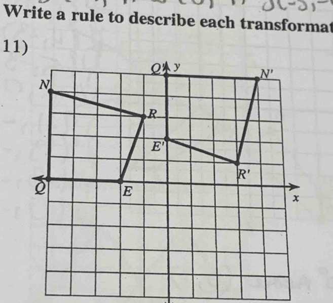 Write a rule to describe each transformat