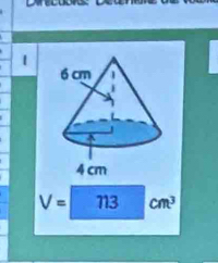 V= 13 cm^3