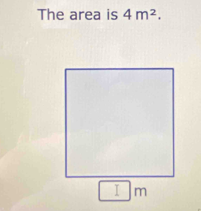 The area is 4m^2.