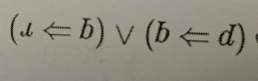 (a≤slant b)vee (b≤slant d)