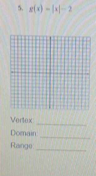 g(x)=|x|-2
_ 
Vertex 
_ 
Domain 
Range:_