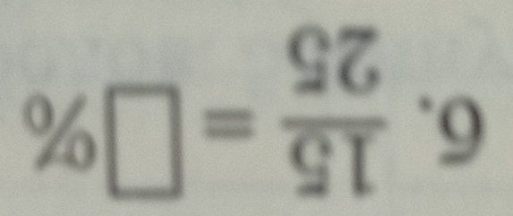  15/25 =□ %