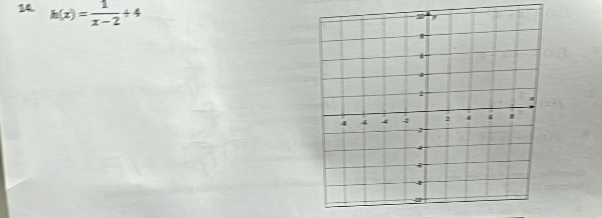 h(x)= 1/x-2 +4