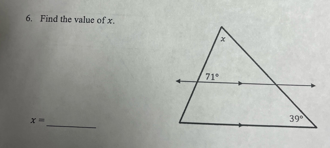 Find the value of x.
_
chi =