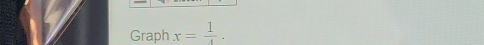 Graph x=frac 1.