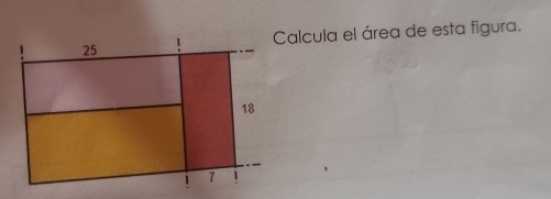 alcula el área de esta figura.