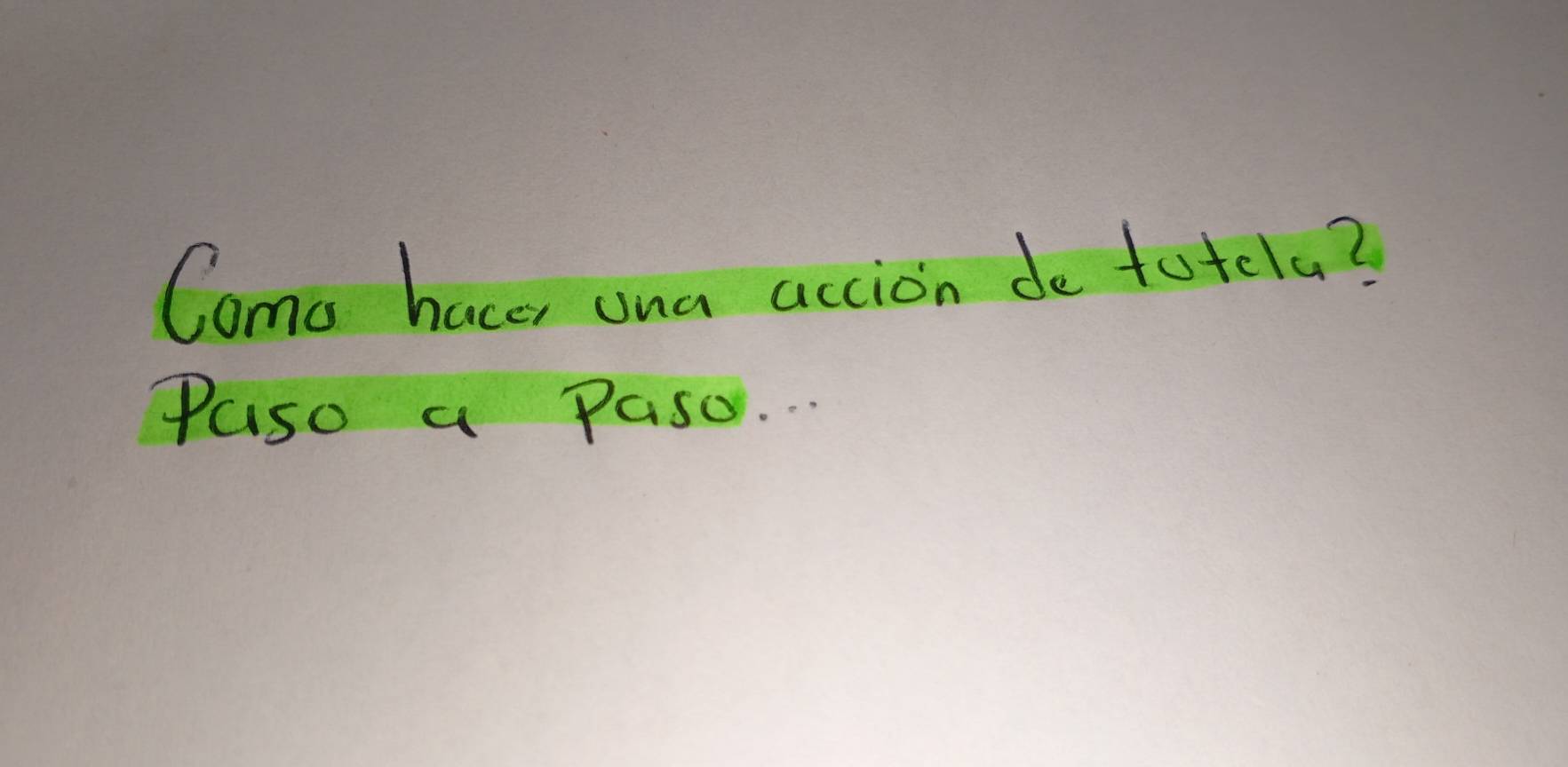 Como hacer ona accion de totela? 
Paso a Paso. .