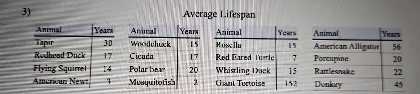 Average Lifespan