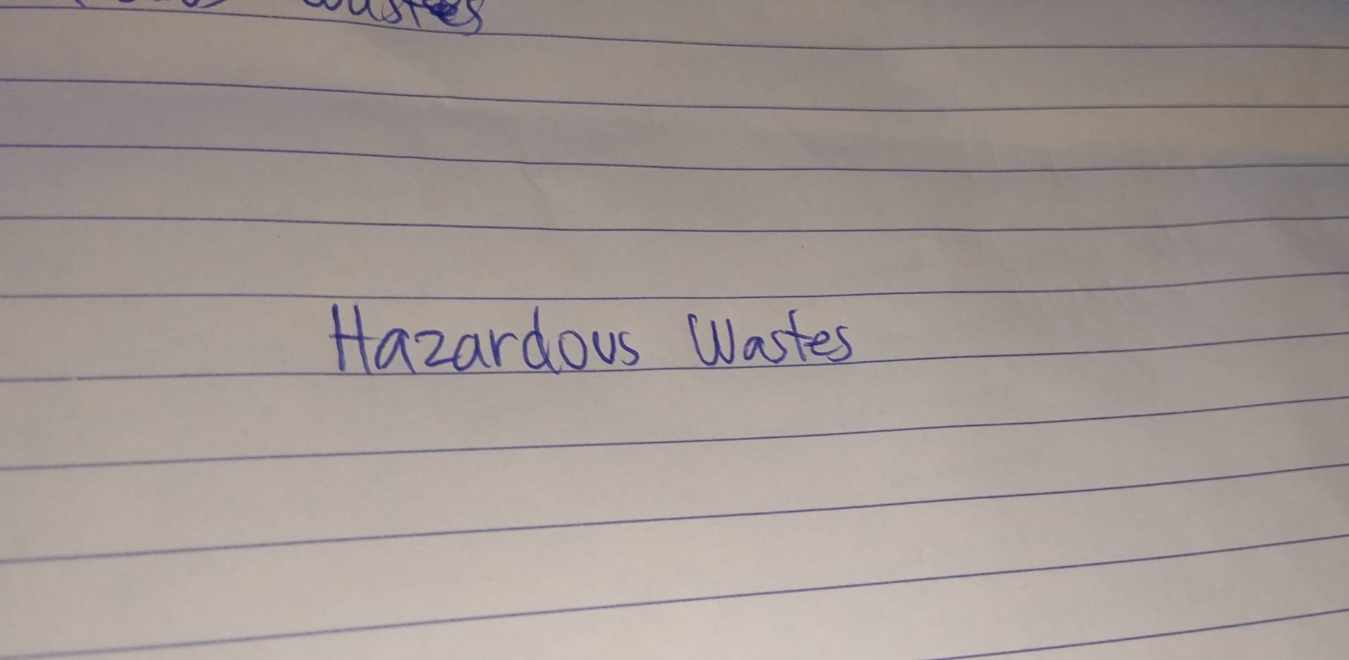 Hazardous Wastes