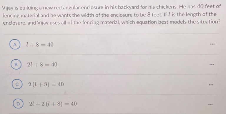 Solved: Vijay is building a new rectangular enclosure in his backyard ...