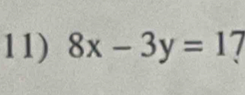 8x-3y=1