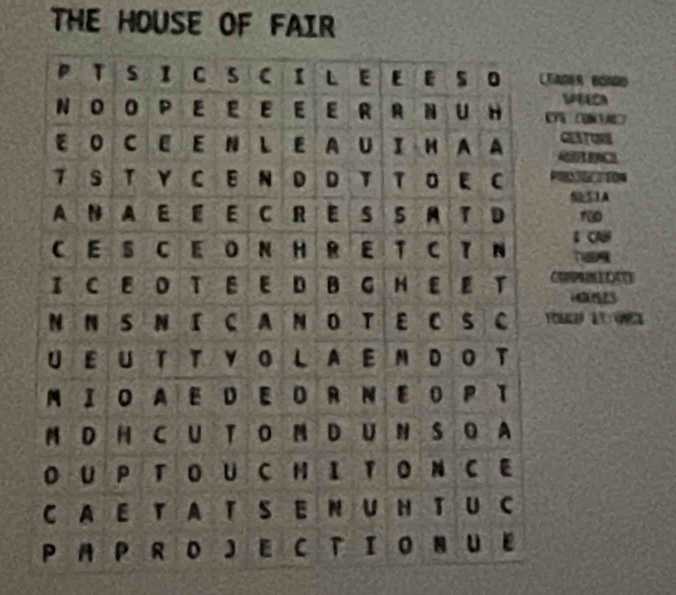 THE HOUSE OF FAIR 
CO 
STUNE

5A
1 
a 
has 
R EAT