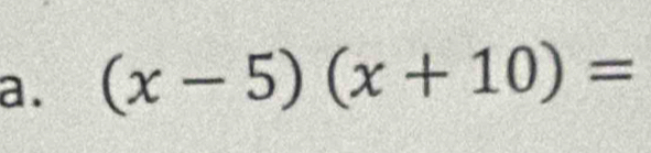 (x-5)(x+10)=